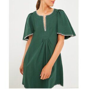 New Tuckernuck Finley 100% Cotton Mini Dress Green Large $128